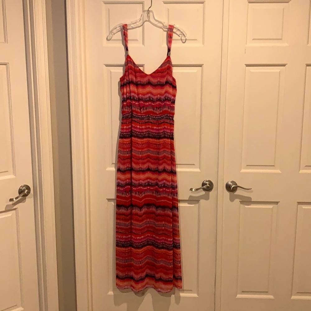 White House Black Market Brand patterned sundress.